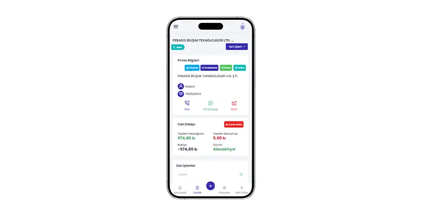 Faturaport v2 mobil ekran 3