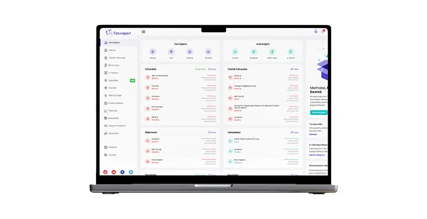 Faturaport v2 web ekran 2