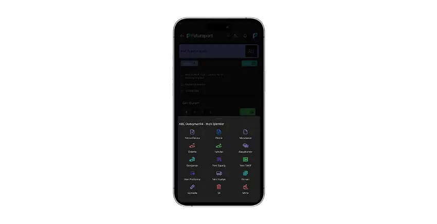 Faturaport v3 mobil ekran 3