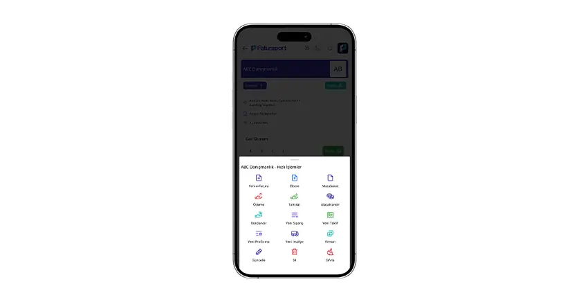 Faturaport v3 mobil ekran 4