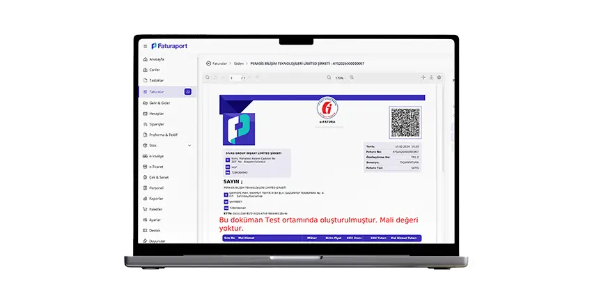 Faturaport v3 web ekran 2